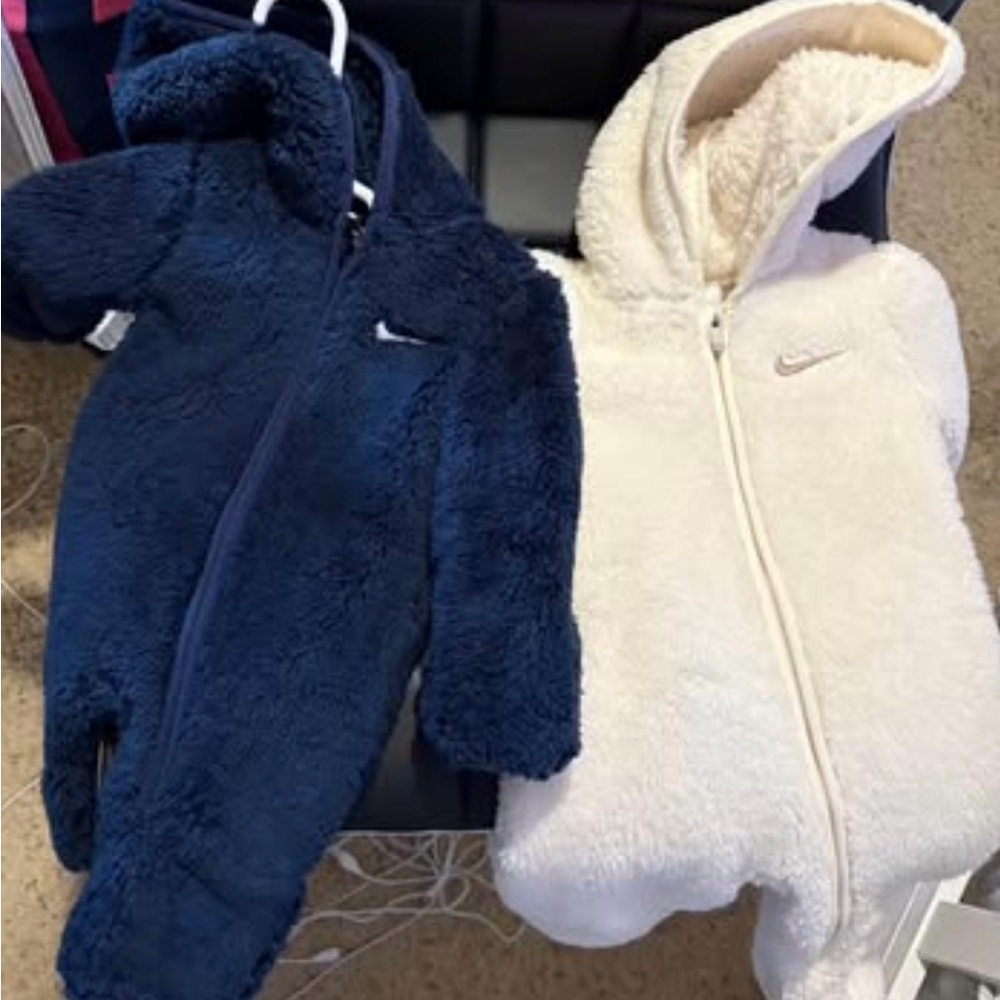 Baby Nike snowsuits, 3 different sizes & colors